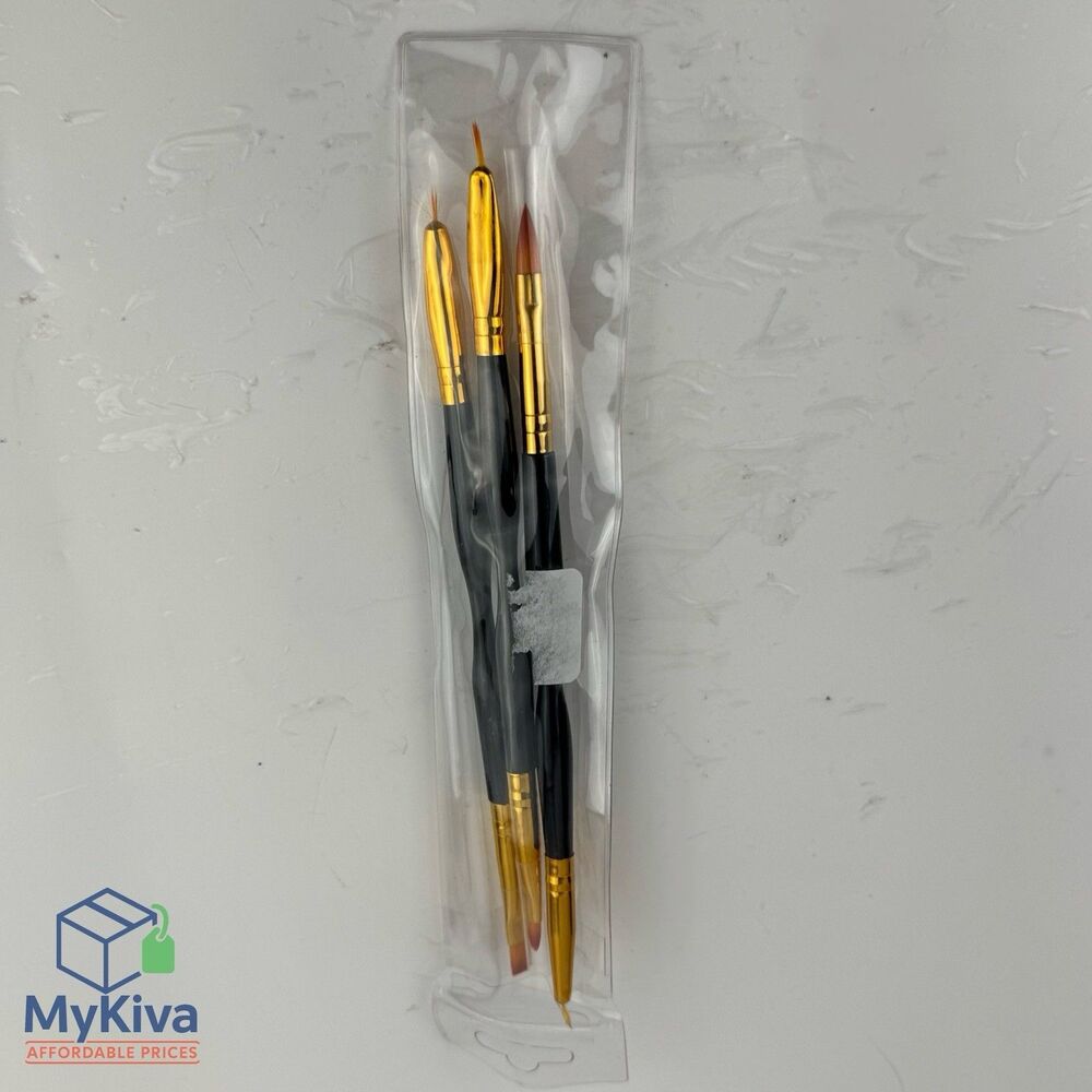 Nail art liner brush set 3 piece Beauty Artist fine detail striping